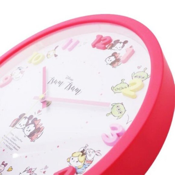 New Disney Tsum Tsum Wall Clock Toreba Japan 30cm - Picture 2 of 6